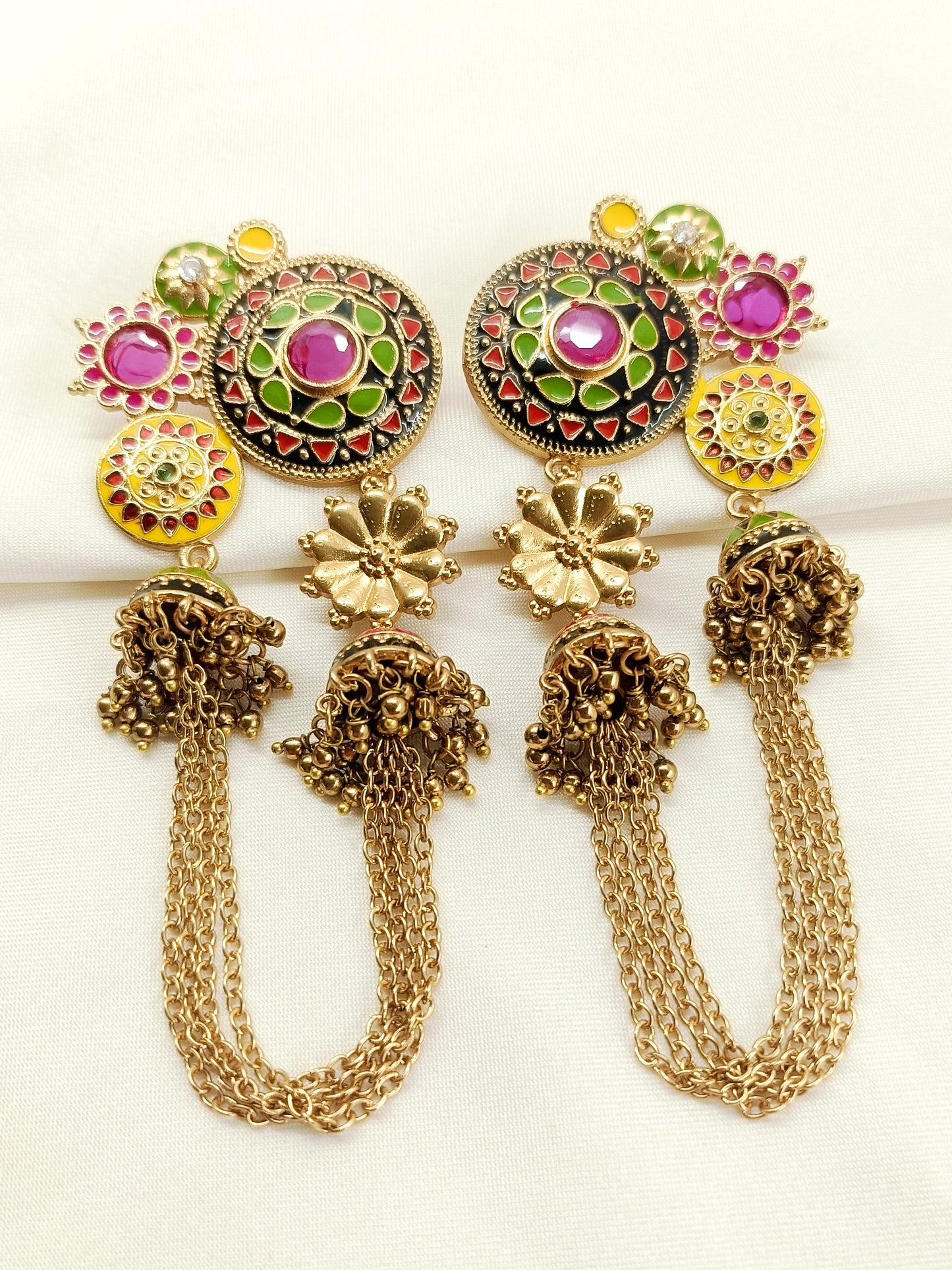 Fulwari Multi Colour Oxidized Earring