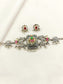 Ishmita Grey Oxidized Choker Set