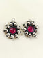 Hasini Oxidized Ruby Stone Rava Clip Cuff Pair