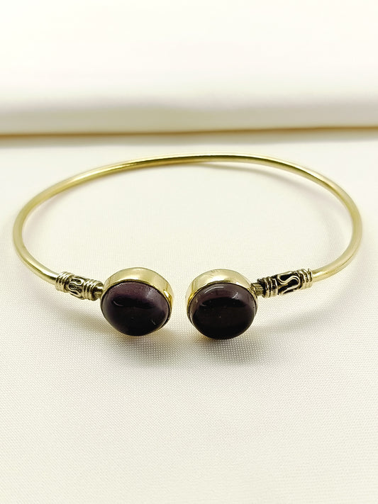 Samaksh Purple Dual Stone Men's Bracelet