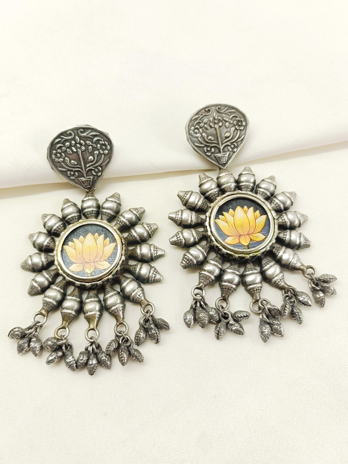 Erisha Multi Colour Oxidized Earring