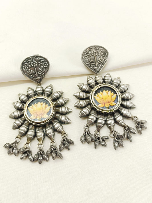Erisha Multi Colour Oxidized Earring
