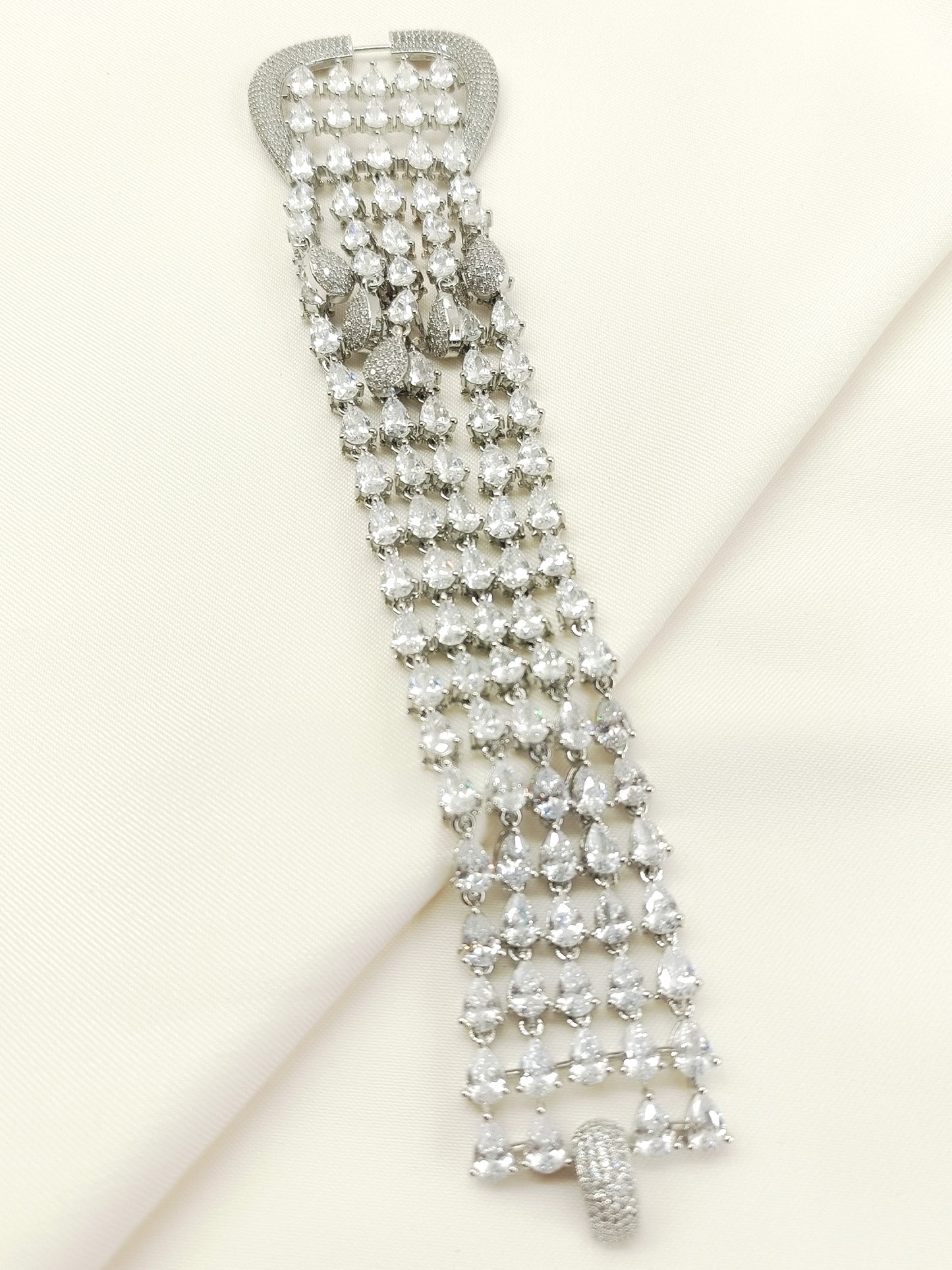 Chanchari White American Diamond Bracelet