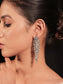 Ekta Mint Green Stone Victorian Earrings