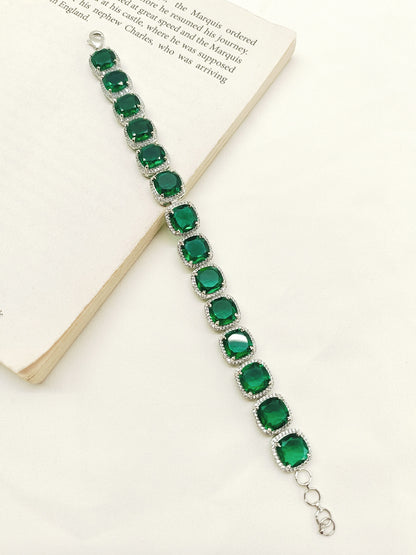 Raheem Green American Diamond Bracelet