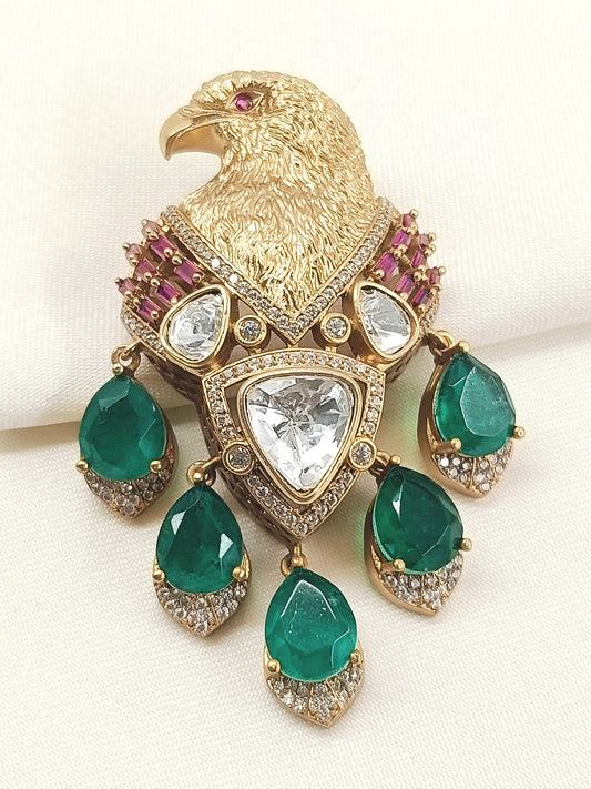 Disuza Green Eagle Brooch