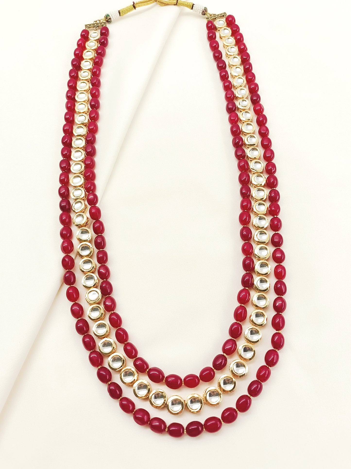 Vihaal Ruby Groom Beads Neckpiece
