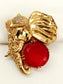 Panshul Ruby Elephant Men's Brooch