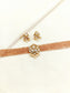 Dipta Champagne Beaded Kundan Choker Set