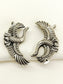 Ridhan Oxidized Crane Hoop Men's Earrings