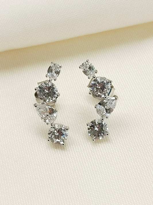 Pankhuri 92.5 Silver Swarovski Stone Tops