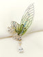 Uzma Green Butterfly Brooch