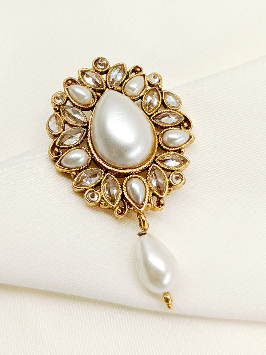 Trinity White Pearl Juda Brooch
