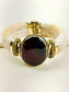 Om Brown Men’s Royal Agate Stone Bone Bracelet