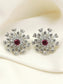 Ireland Ruby 92.5 Silver American Diamond Tops