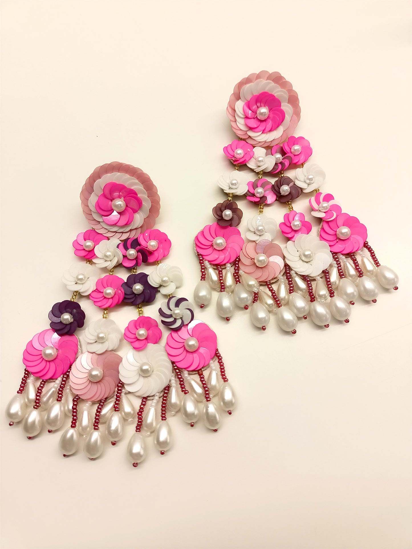 Manasa Pink Handmade Earrings
