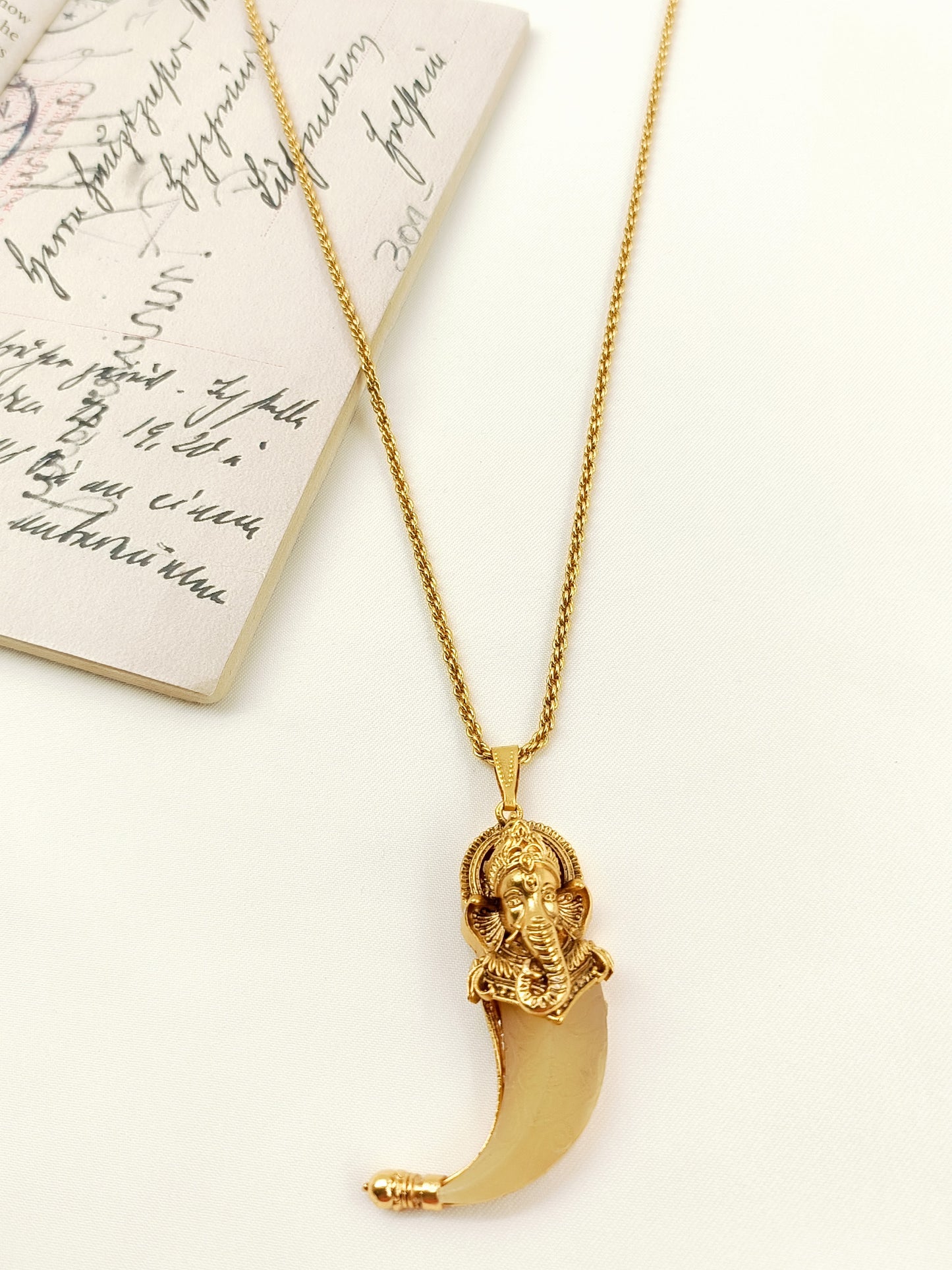 Madhul Golden Ganesh Claw Men's Neckpiece