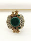 Bhaswati Green Oxidized Finger Ring