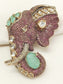 Atharv Ruby Elephant Brooch
