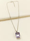 Madno Purple 92.5 Silver Amethyst Stone Pendal