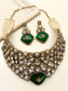 Gerbera Green Victorian Necklace Set