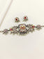 Avayah Baby Pink Oxidized Choker Set