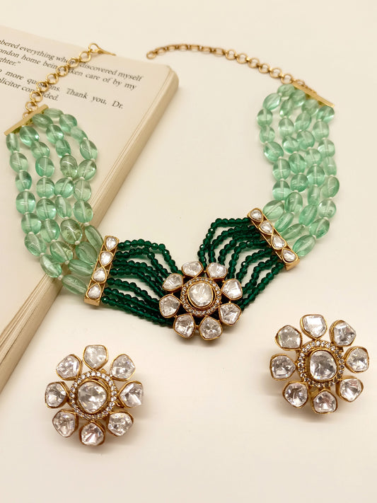 Eda Green Kundan Choker Set