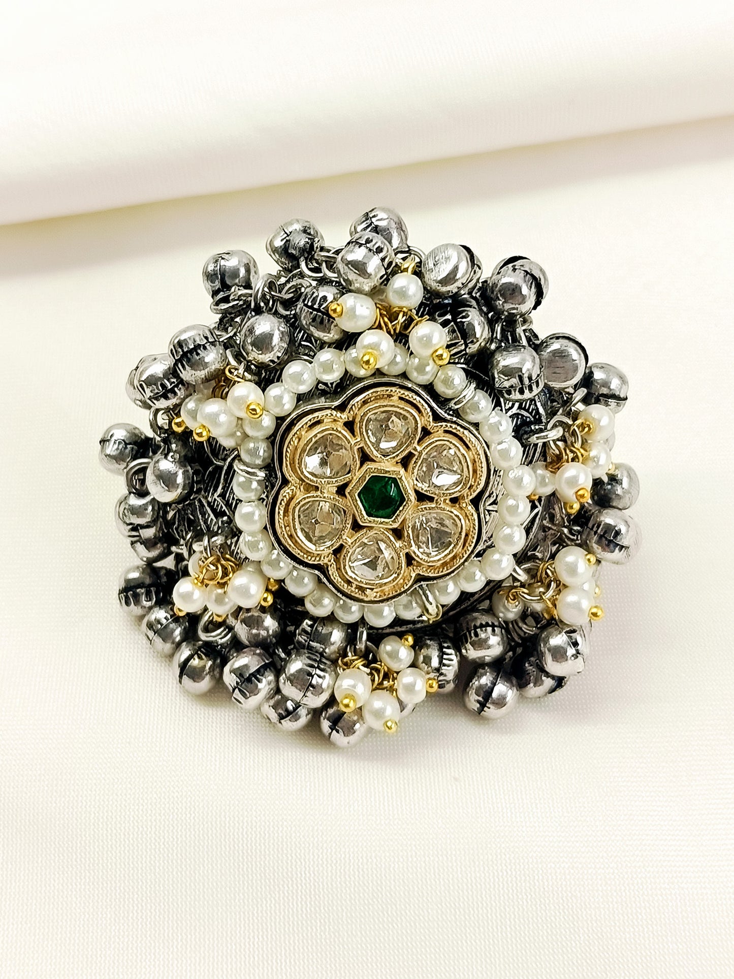 Himadri Green Oxidized Finger Ring
