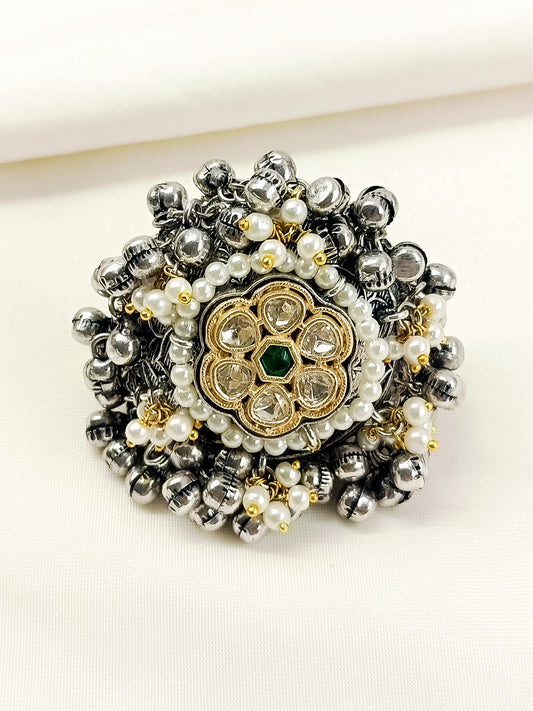 Himadri Green Oxidized Finger Ring