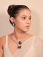 Sylvie Black American Diamond Hasli Styled Set