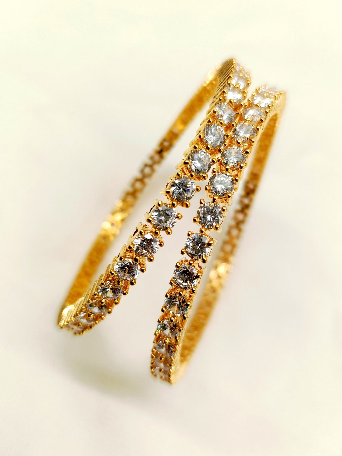 Arziya White American Diamond Bangles