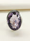 Mayuri Purple 92.5 Silver Amethyst Stone Finger Ring