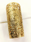 Paisley Golden Filigree Wide Cuff Bracelet
