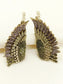 Ruqayyah Purple Stone Studded Angel Wing Victorian Earrings