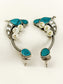 Neelam Firozi Oxidized Earrings