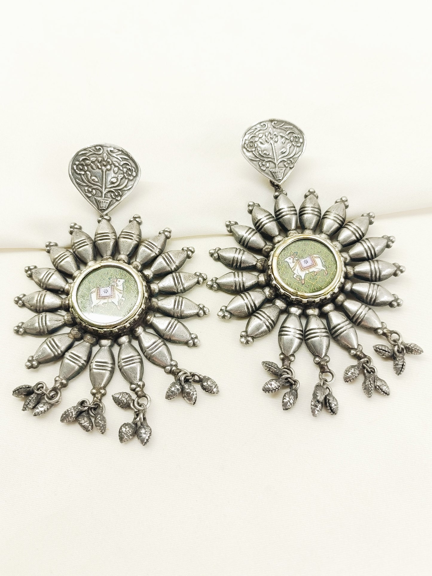 Chahana Multi Colour Oxidized Earring