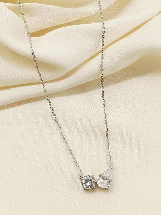 Aapshi 92.5 Silver Swarovski Stone Pendal