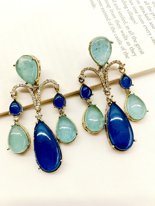 Mayan Blue Victorian Earrings