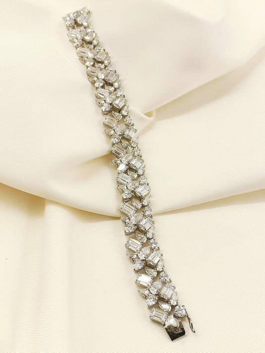 Madeline White 92.5 Silver American Diamond Bracelet