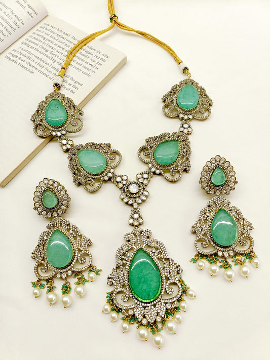 Rutvi Mint Green Victorian Set