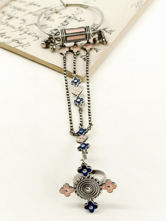 Vinamrta Multi Colour Oxidized Hathphool