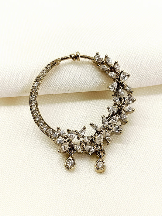 Zifa Antique Gold American Diamond Nath