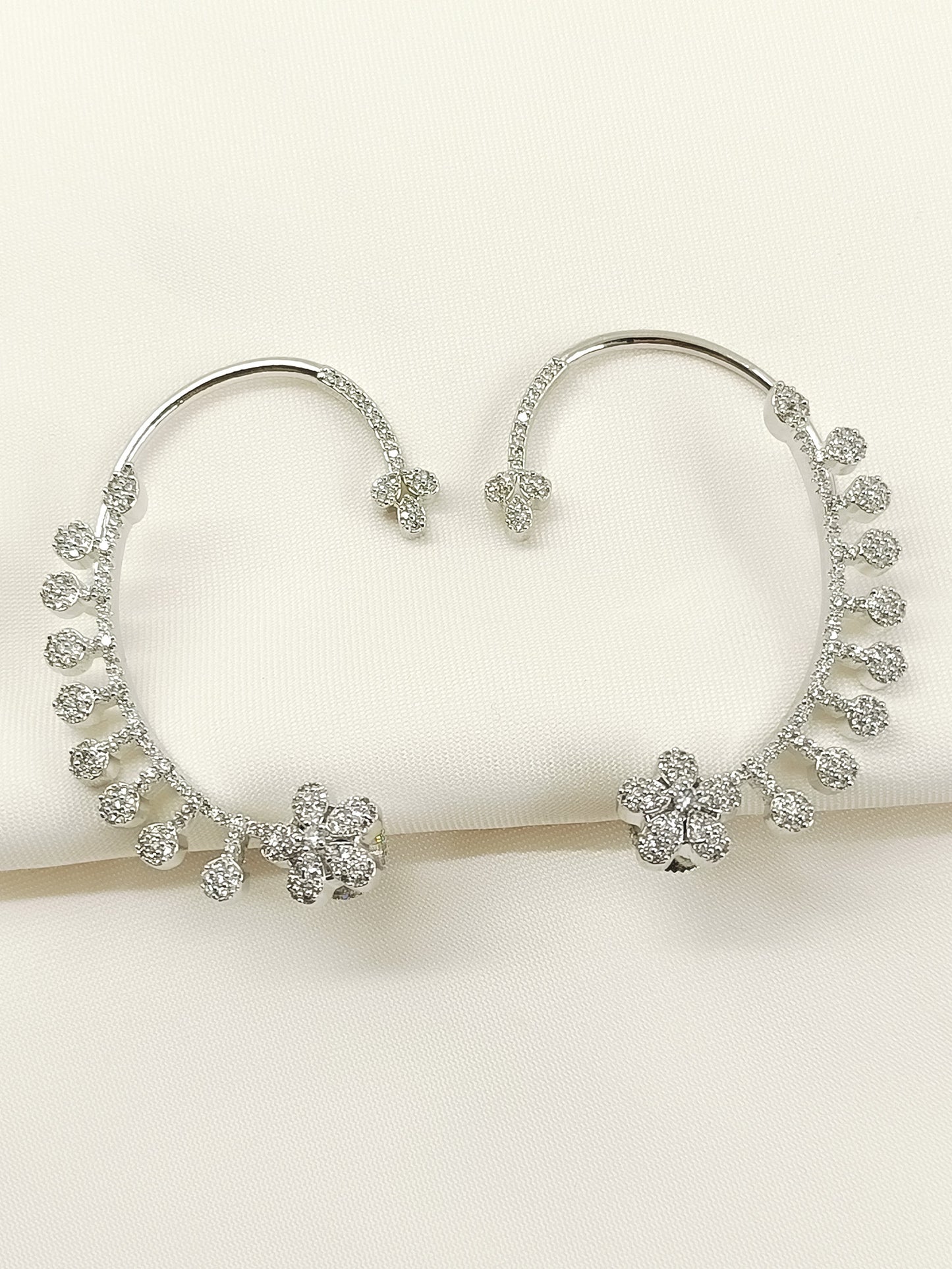 Shaweta White American Diamond Earrings