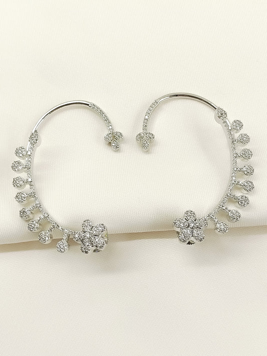 Shaweta White American Diamond Earrings