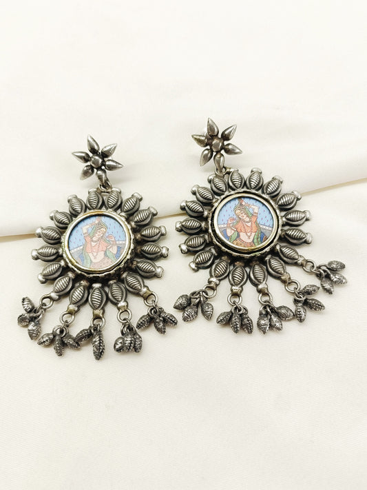 Ekaja Multi Colour Oxidized Earring