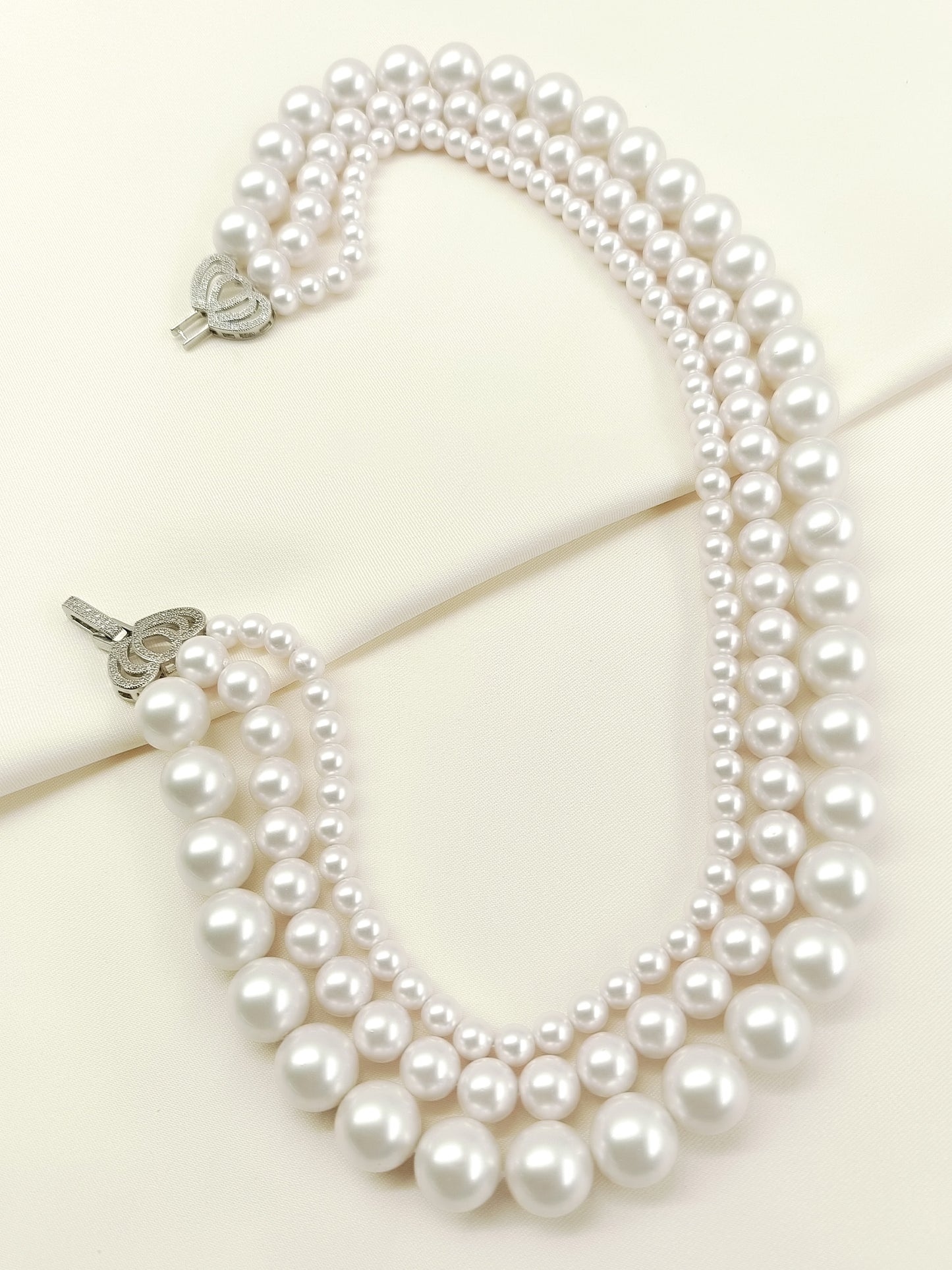 Nandika White Beads Neckpiece