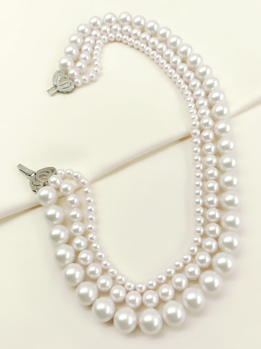 Nandika White Beads Neckpiece