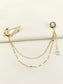 Inaayat Golden Pegasus & Star Brooch Pin With Chain