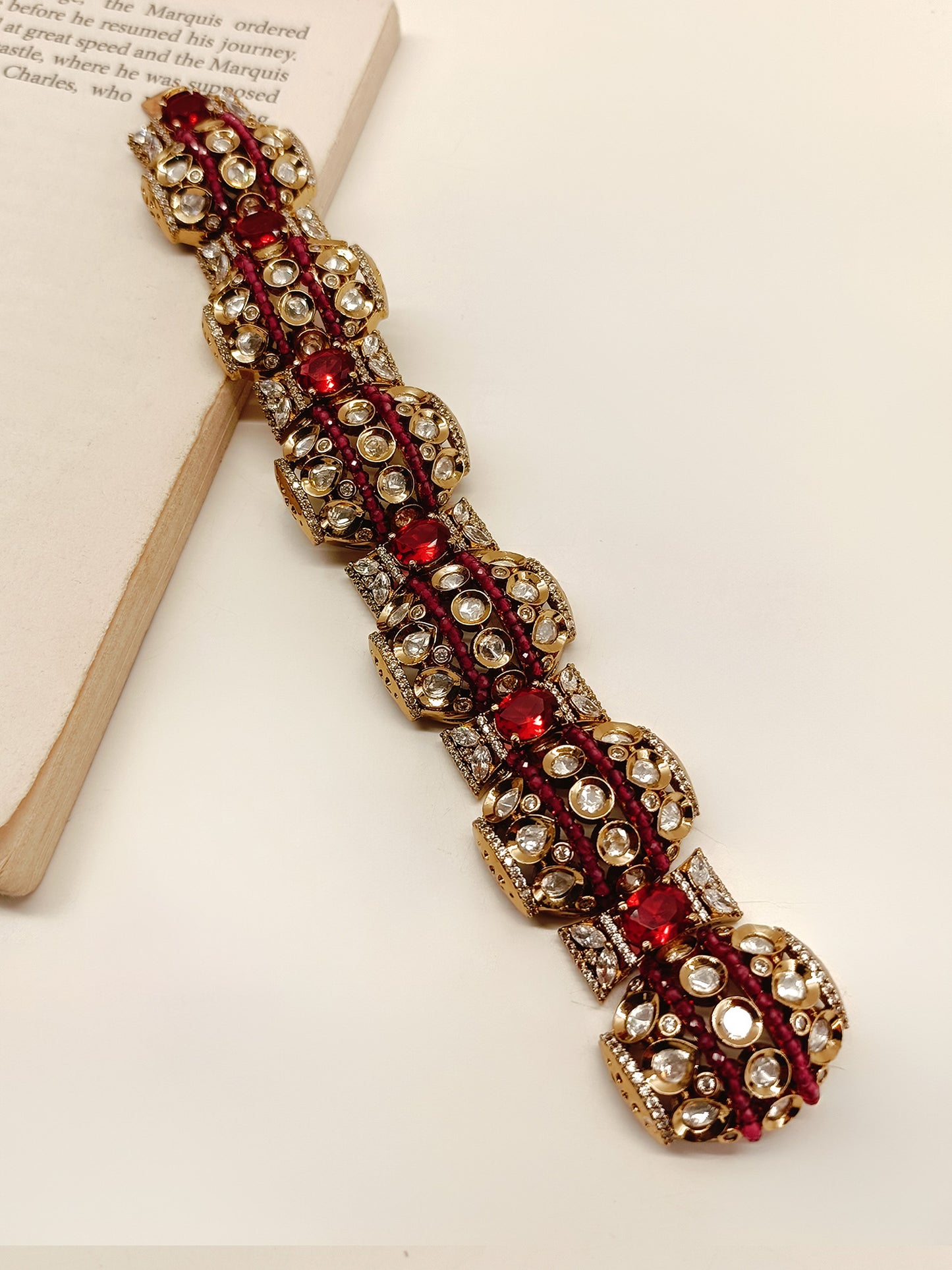 Yajide Maroon Victorian Bracelet