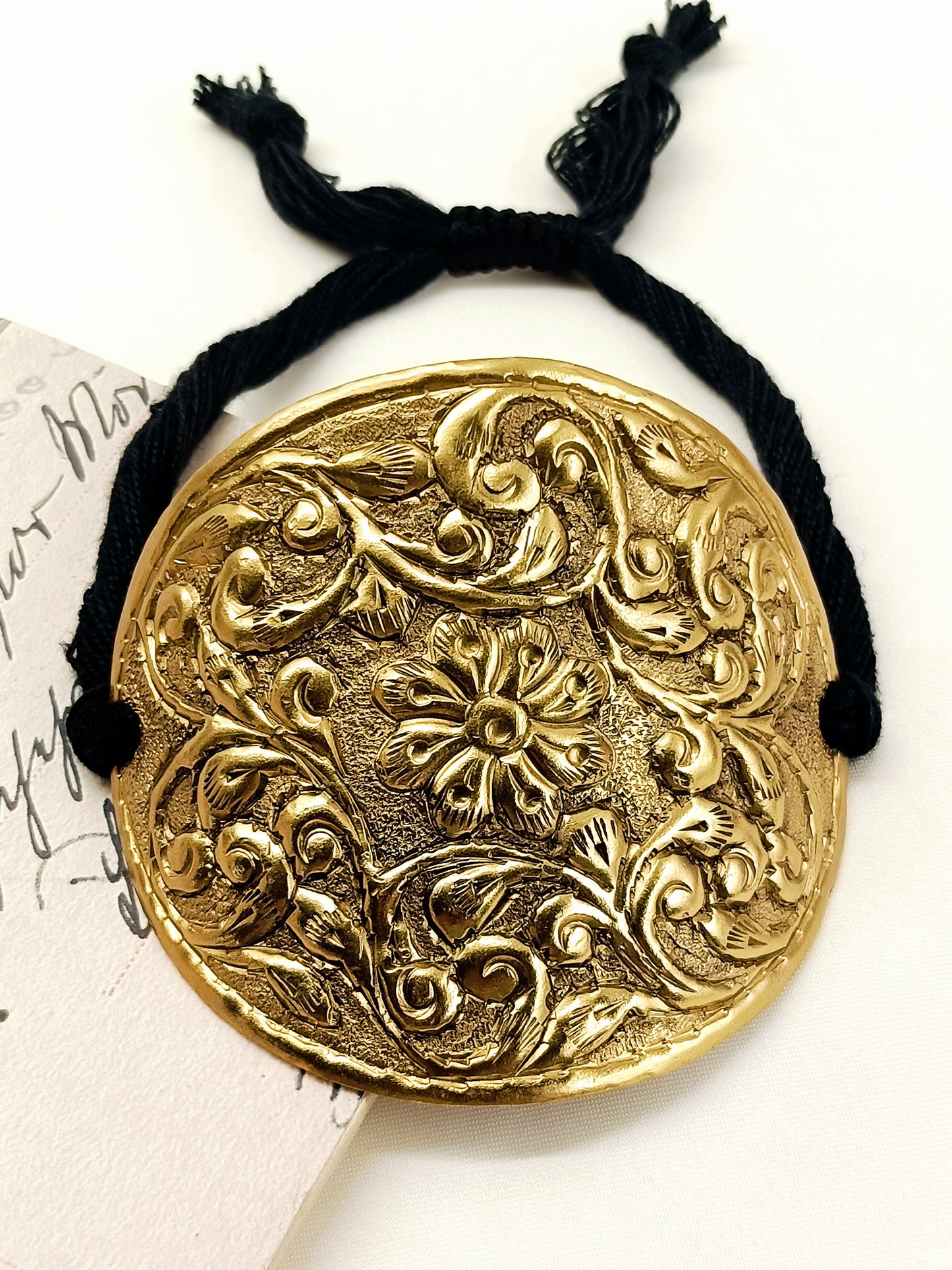 Himanshu Golden Oxidized Floral Carved Men's Bajubandh